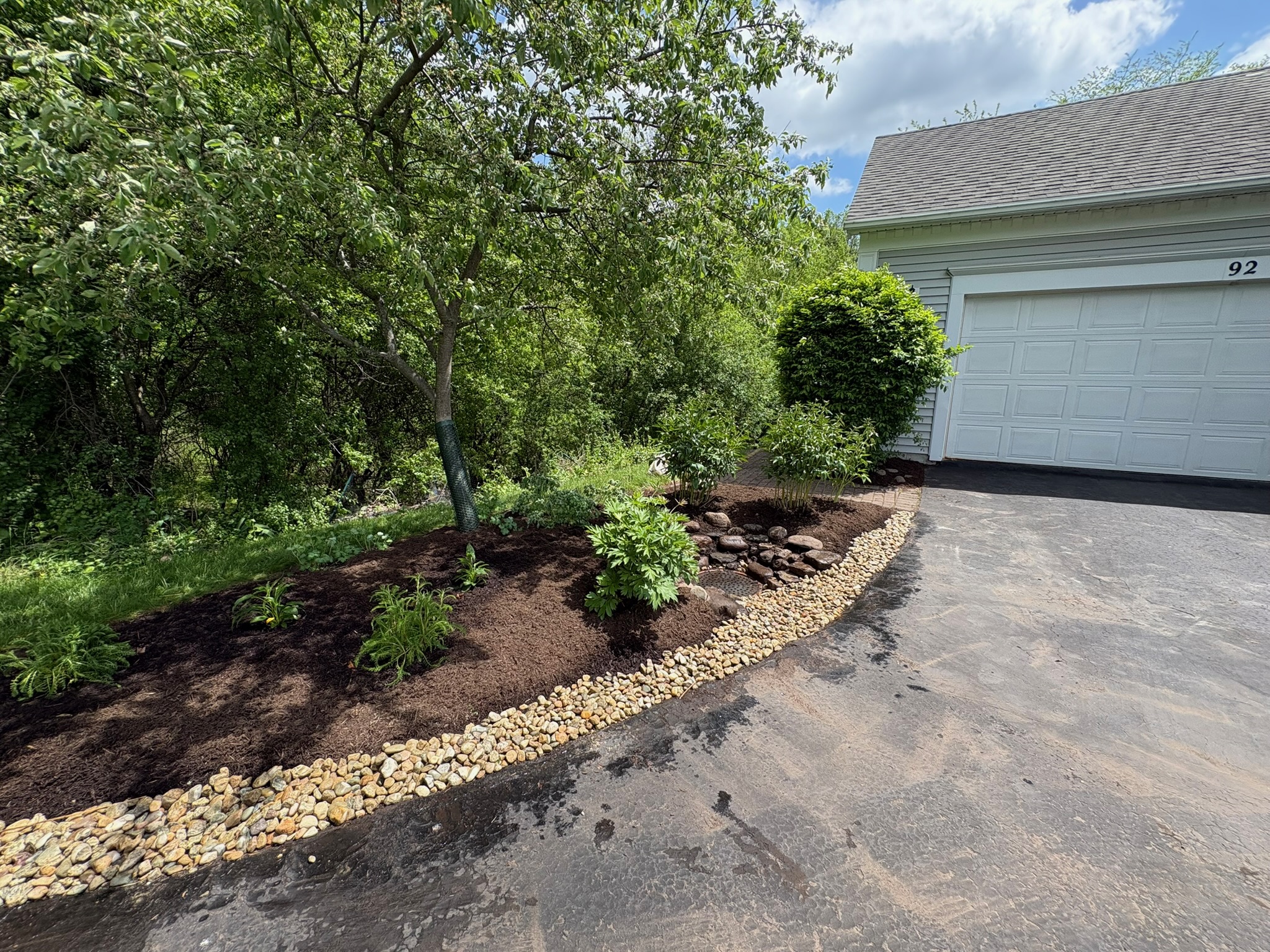 Rock border after